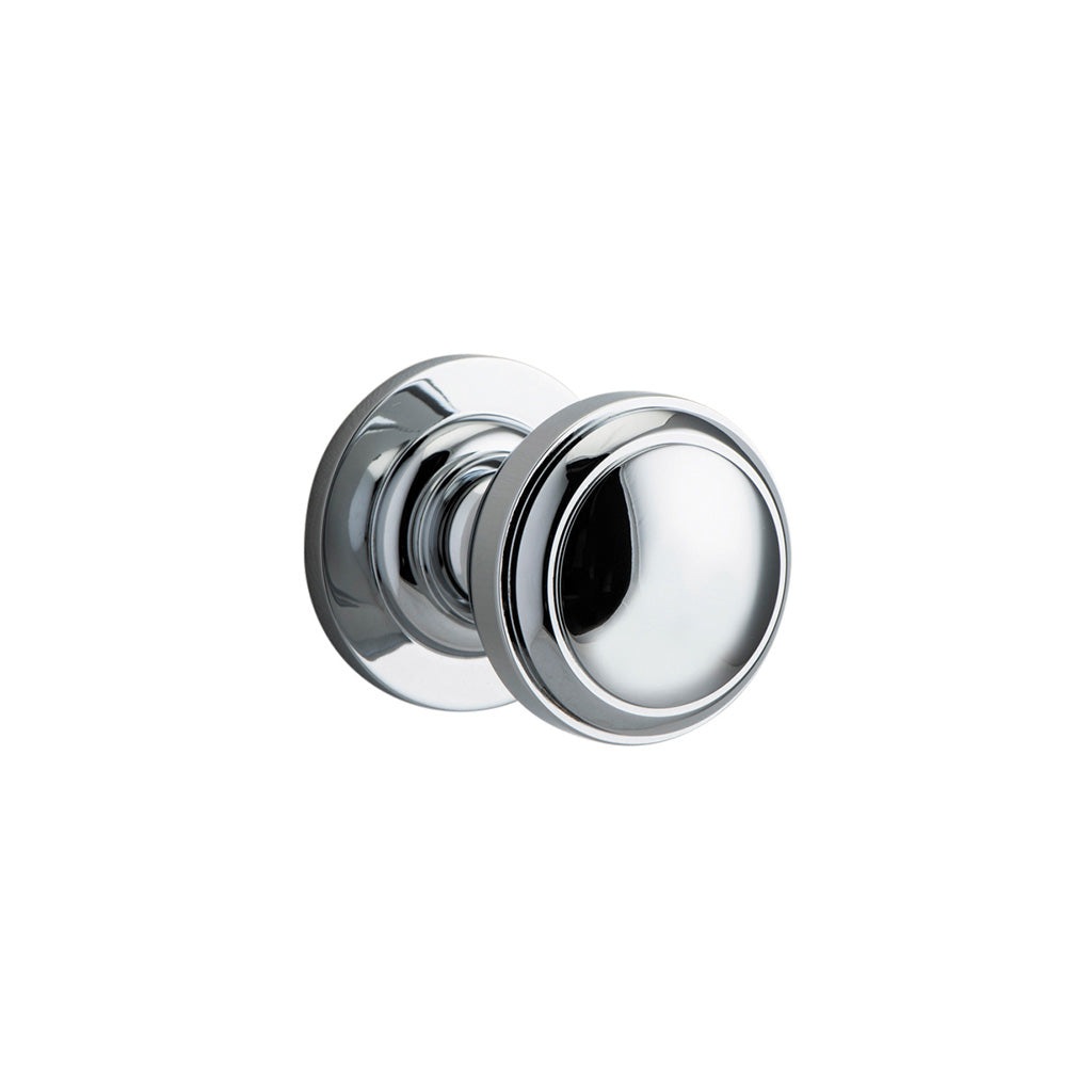 Paddington Knob - Round Rose Polished Chrome / Passage / Lever Set Only