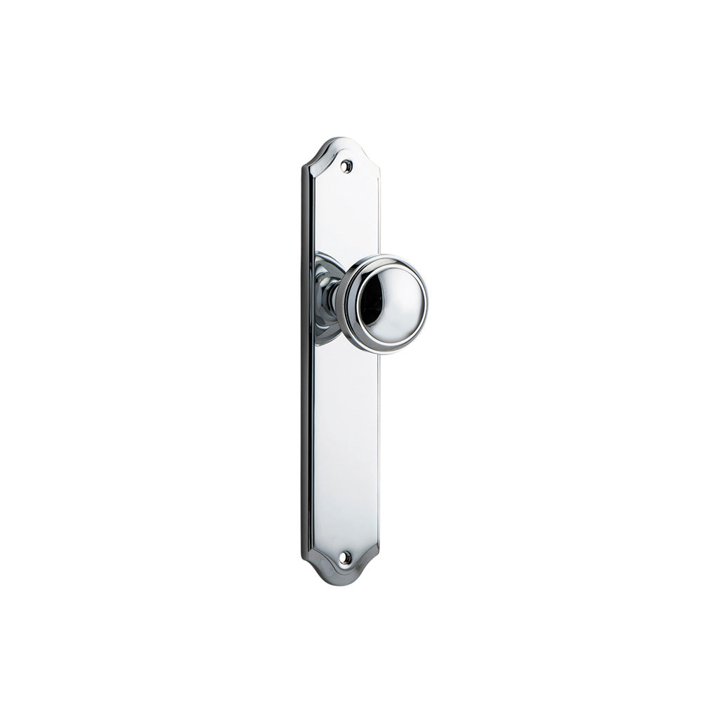 Paddington Knob - Shouldered Backplate Polished Chrome / Passage / Lever Set Only