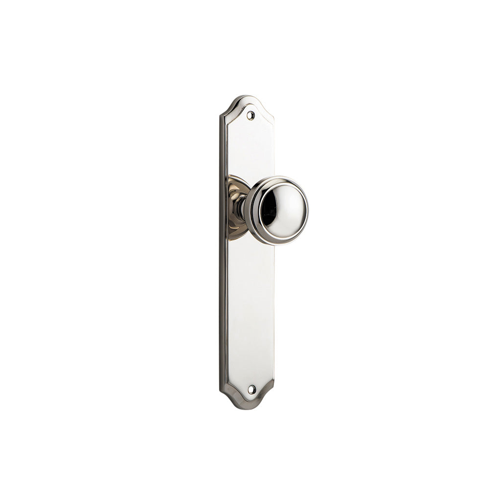 Paddington Knob - Shouldered Backplate Polished Nickel / Passage / Lever Set Only