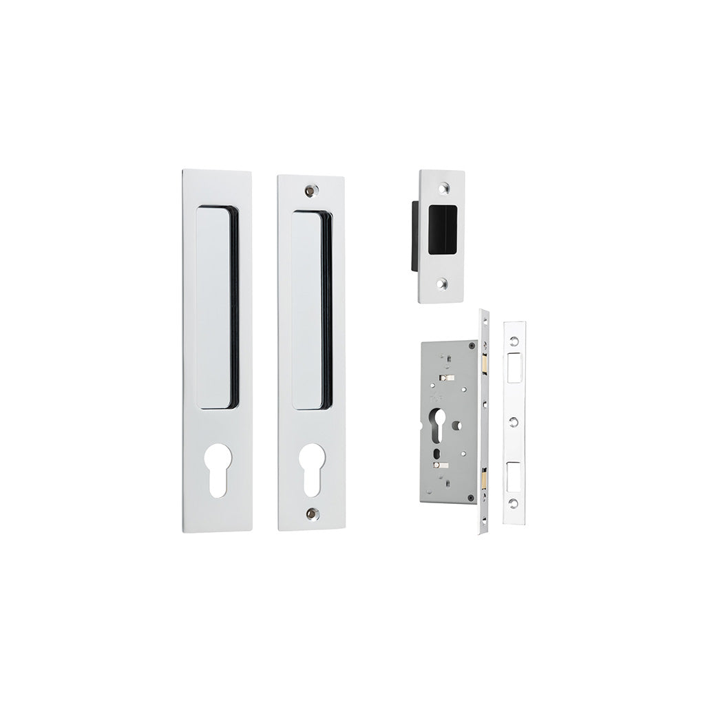 Rectangular Sliding Door Pull Polished Chrome / Entrance