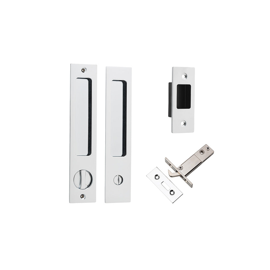 Rectangular Sliding Door Pull Polished Chrome / Privacy