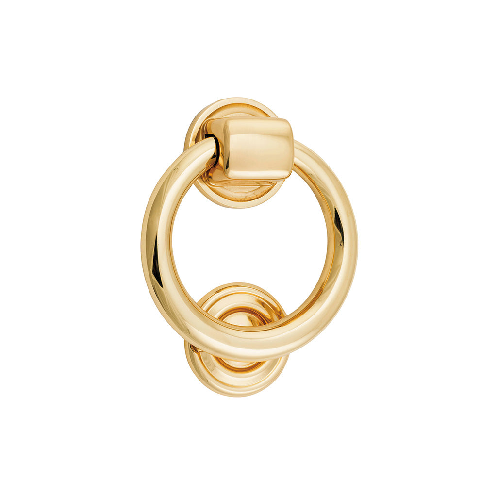 Ring Door Knocker Polished Brass