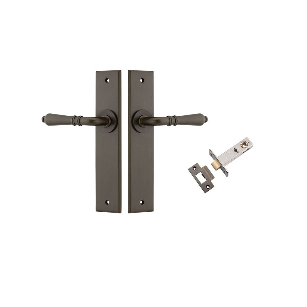 Sarlat Lever - Chamfered Backplate Signature Brass / Passage / Passage Kit