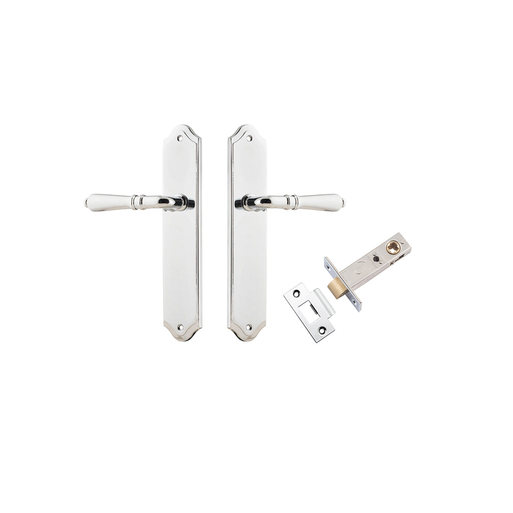 Sarlat Lever - Shouldered Backplate Polished Chrome / Passage / Passage Kit