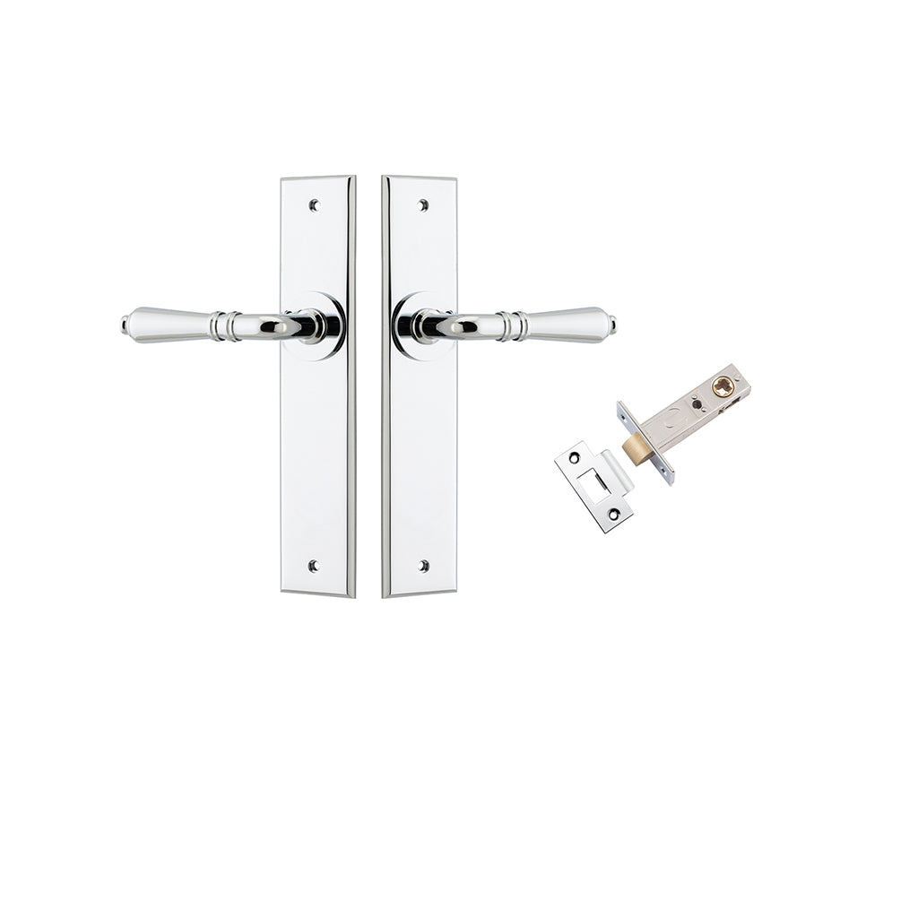 Sarlat Lever - Chamfered Backplate Polished Chrome / Passage / Passage Kit