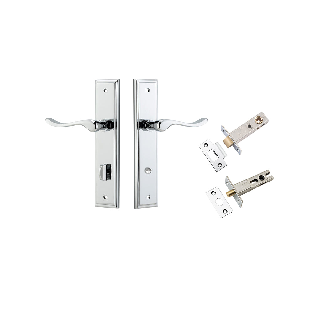 Stirling Lever - Stepped Backplate Polished Chrome / Privacy / Separate Privacy Kit