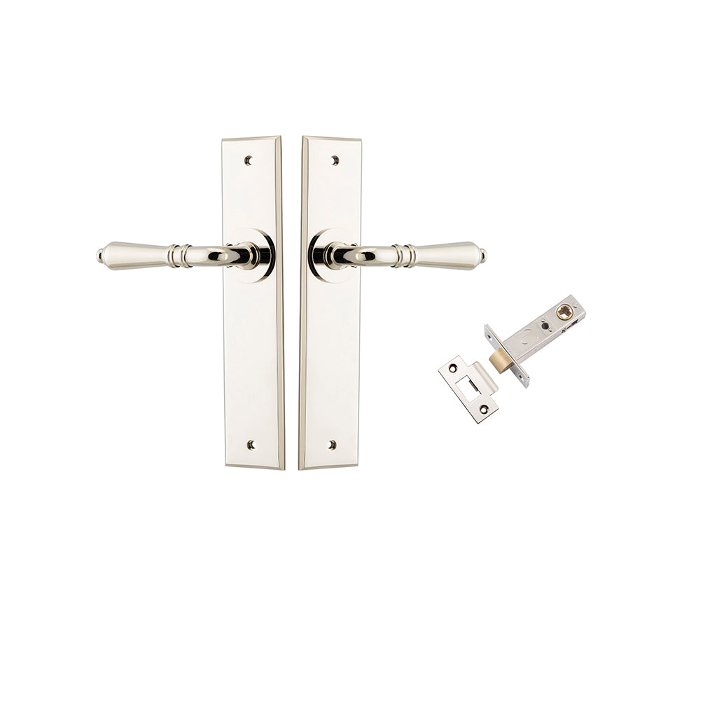 Sarlat Lever - Chamfered Backplate Polished Nickel / Passage / Passage Kit