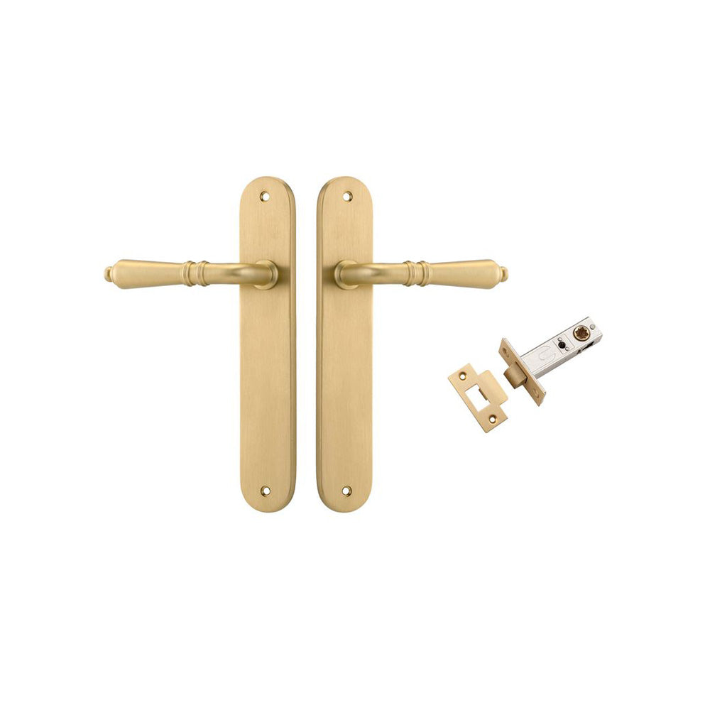 Sarlat Lever - Oval Backplate Brushed Gold PVD / Passage / Passage Kit