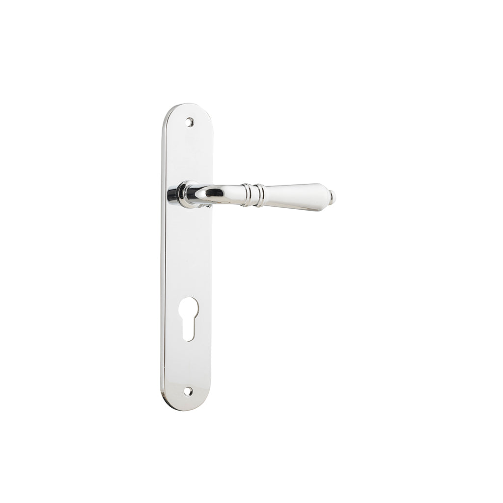 Sarlat Lever - Oval Backplate Polished Chrome / Entrance / Lever Set Only