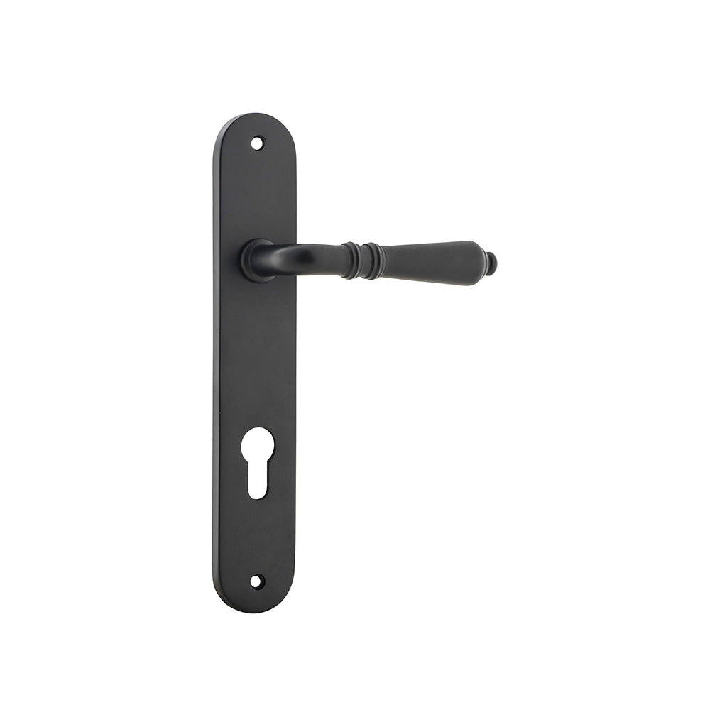 Sarlat Lever - Oval Backplate Matt Black / Entrance / Lever Set Only