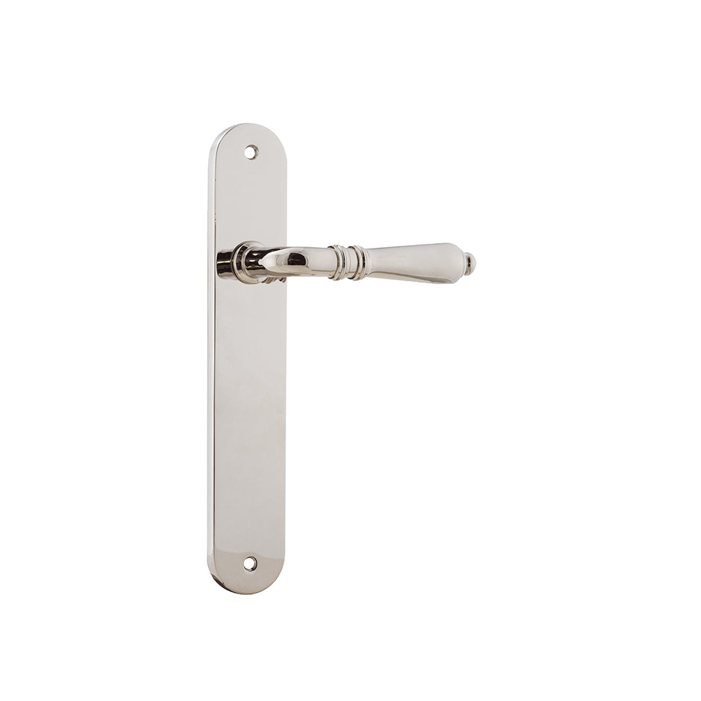 Sarlat Lever - Oval Backplate Polished Nickel / Passage / Lever Set Only