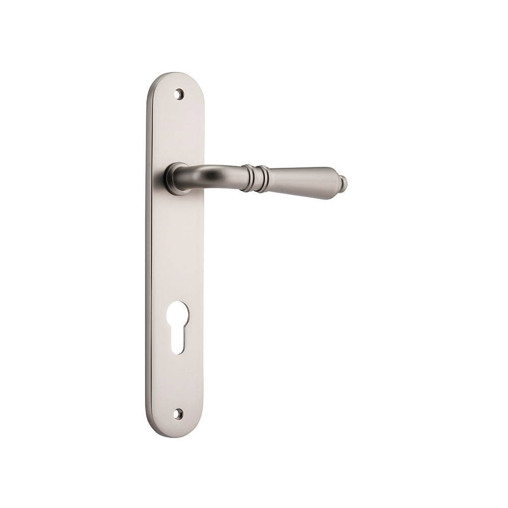 Sarlat Lever - Oval Backplate Satin Nickel / Entrance / Lever Set Only