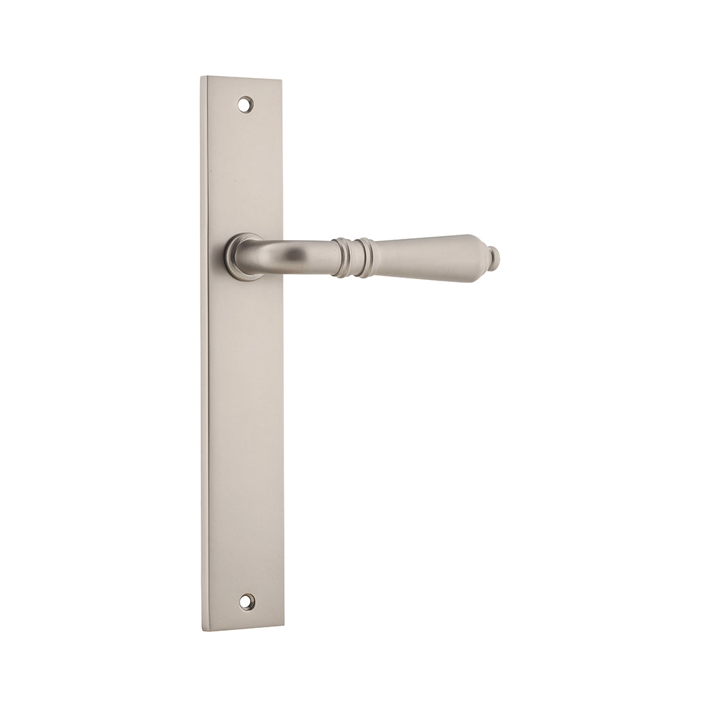 Sarlat Lever - Rectangular Backplate Satin Nickel / Passage / Lever Set Only