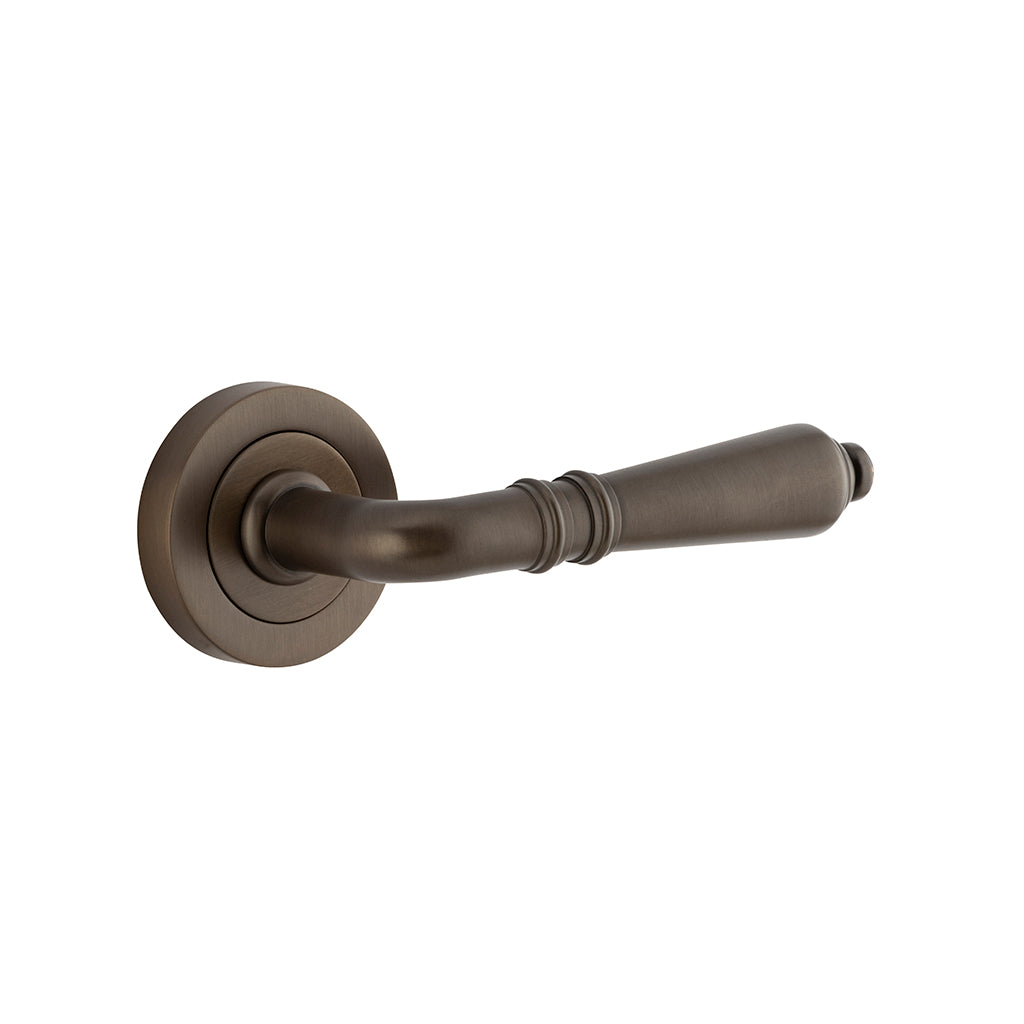 Sarlat Lever - Round Rose Signature Brass / Passage / Lever Set Only