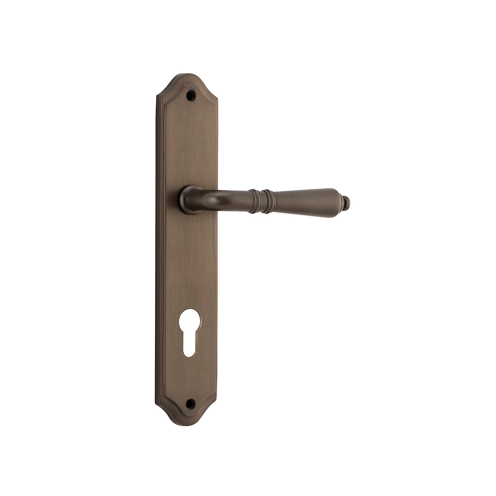 Sarlat Lever - Shouldered Backplate Signature Brass / Entrance / Lever Set Only