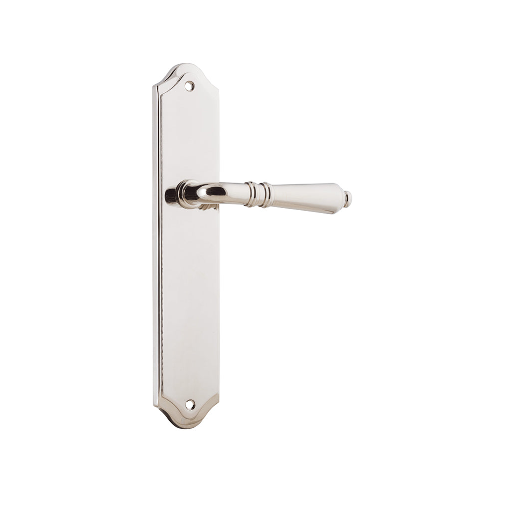 Sarlat Lever - Shouldered Backplate Polished Nickel / Passage / Lever Set Only