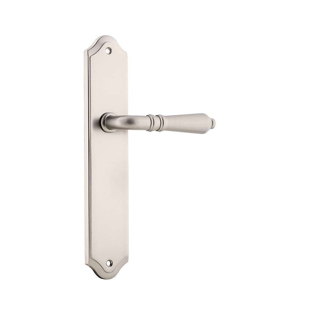 Sarlat Lever - Shouldered Backplate Satin Nickel / Passage / Lever Set Only