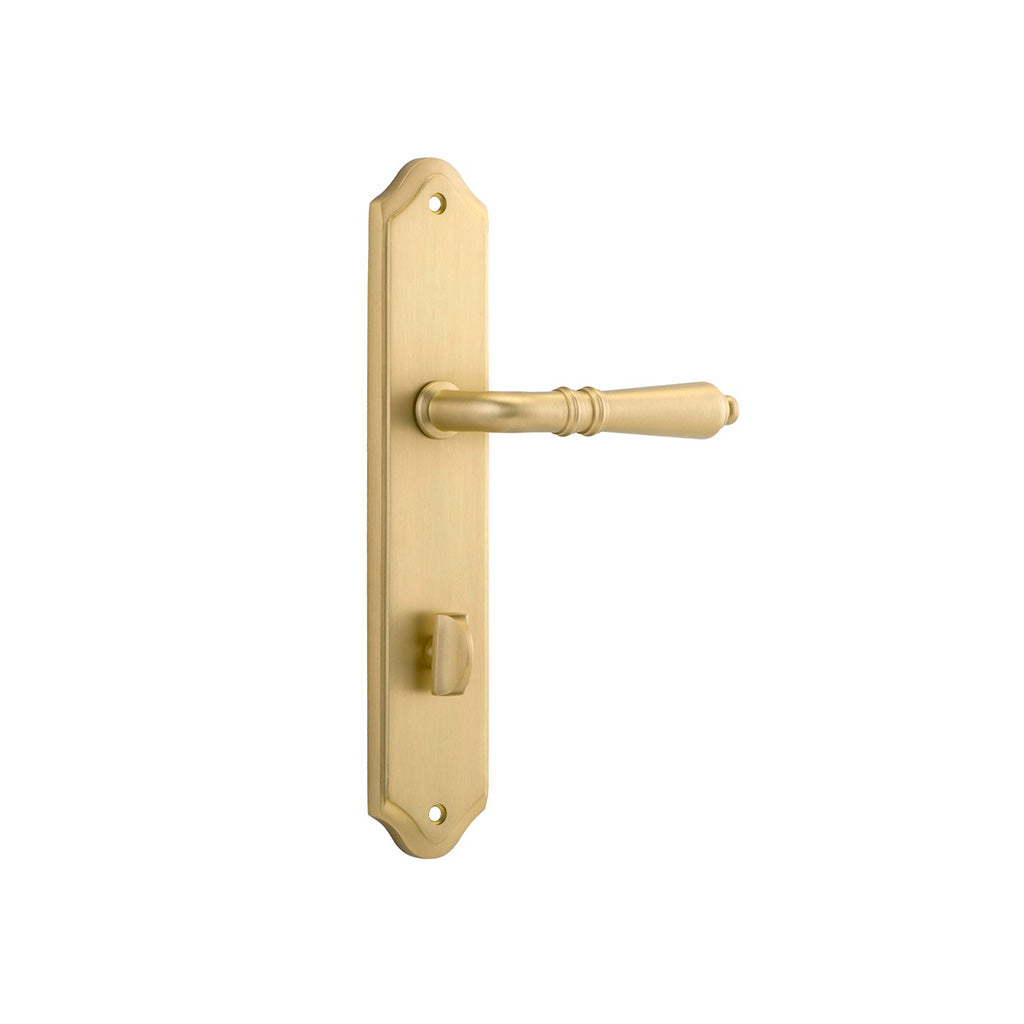 Sarlat Lever - Shouldered Backplate Brushed Gold PVD / Privacy / Lever Set Only