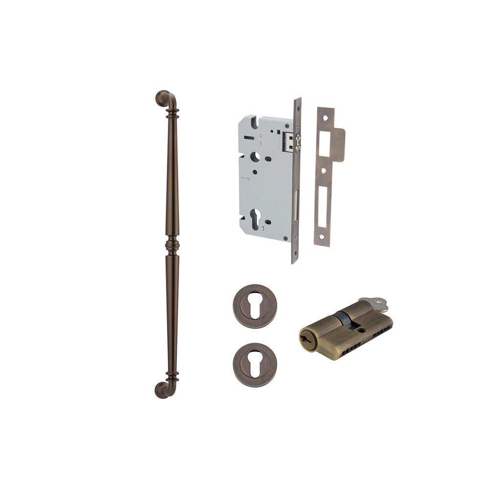 Sarlat Pull Handle Signature Brass / 600mm / Entrance Kit Dual Function (Key-Key)