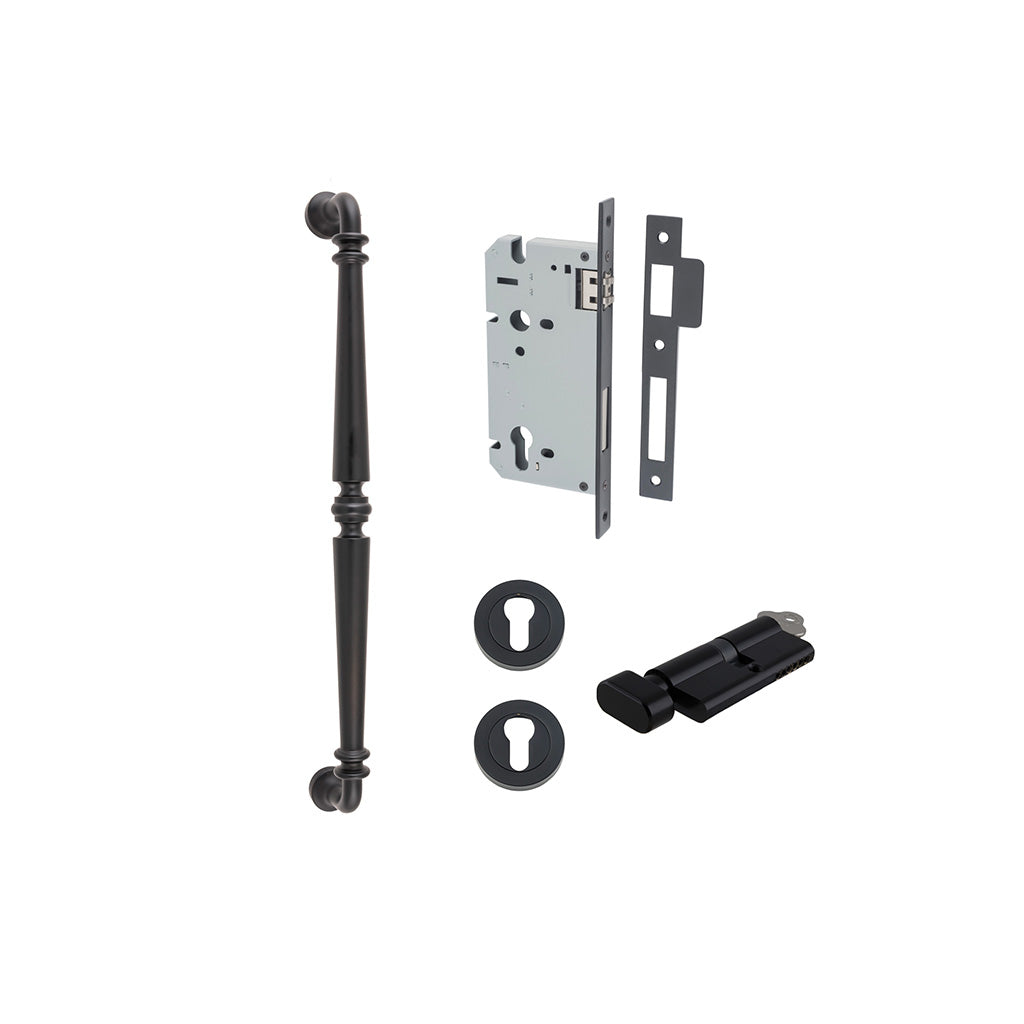 Sarlat Pull Handle Matt Black / 450mm / Entrance Kit (Key-Thumb)