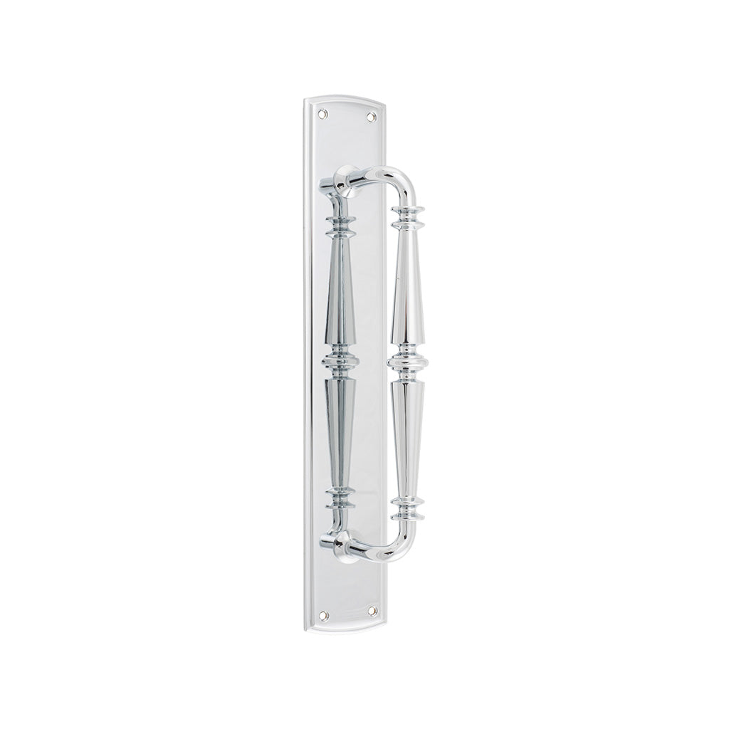 Sarlat Pull Handle on Backplate Polished Chrome / 257mm