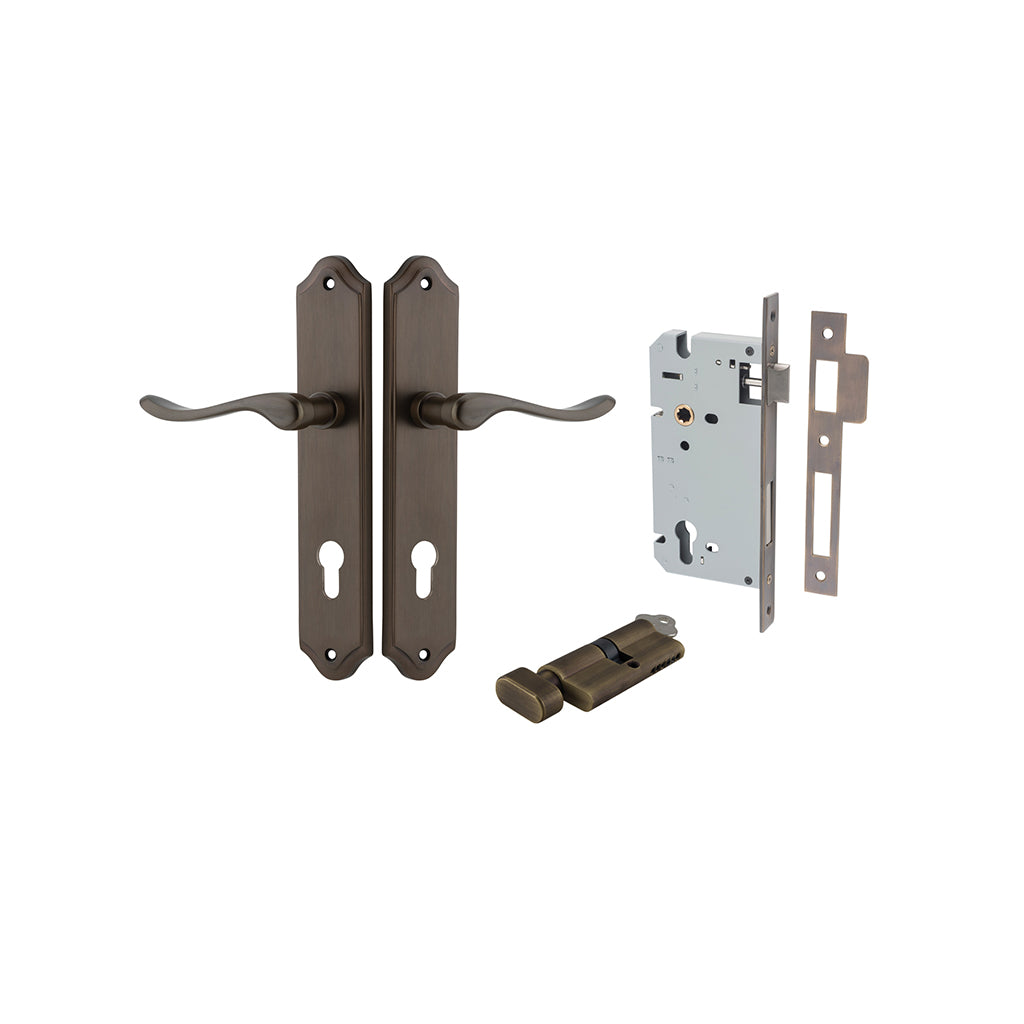 Stirling Lever - Shouldered Backplate Signature Brass / Entrance / Entrance Kit (Key-Thumb)