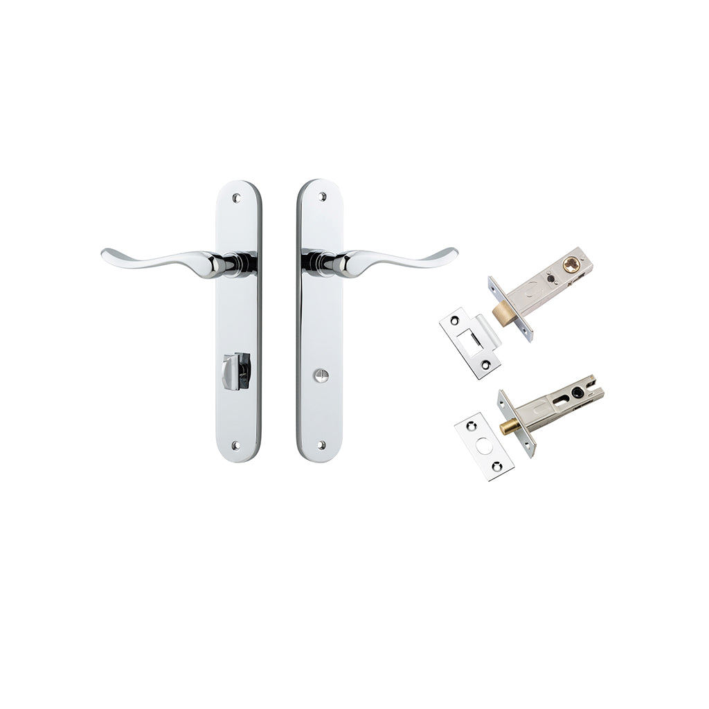 Stirling Lever - Oval Backplate Polished Chrome / Privacy / Separate Privacy Kit