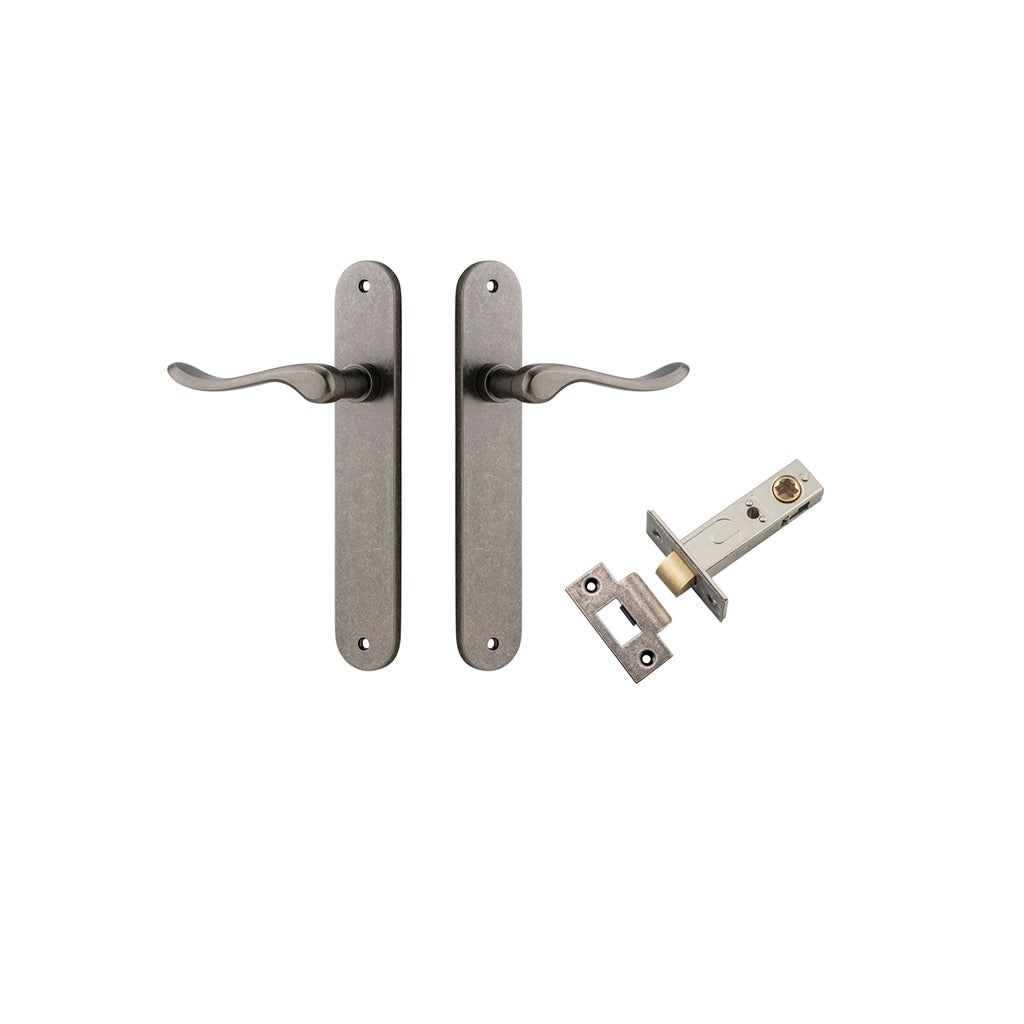 Stirling Lever - Oval Backplate Distressed Nickel / Passage / Passage Kit