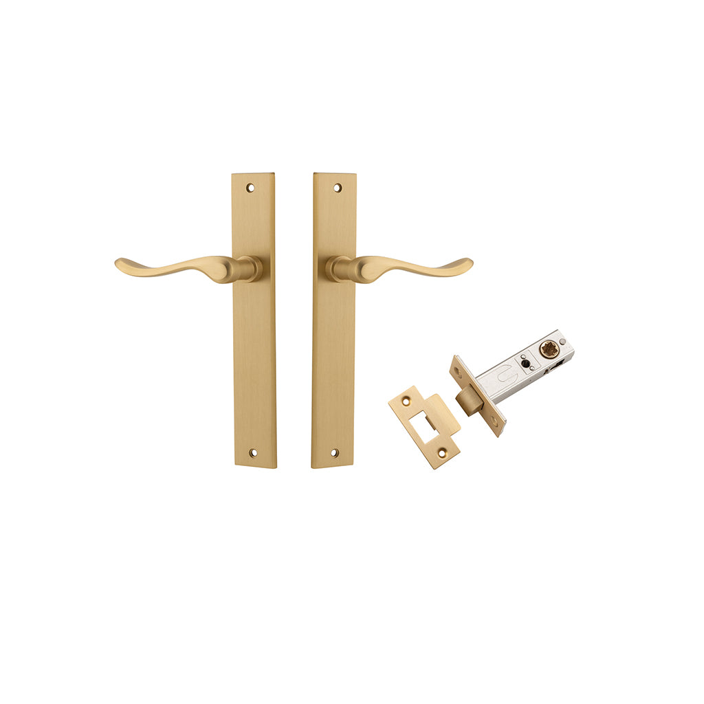 Stirling Lever - Rectangular Backplate Brushed Brass / Passage / Passage Kit