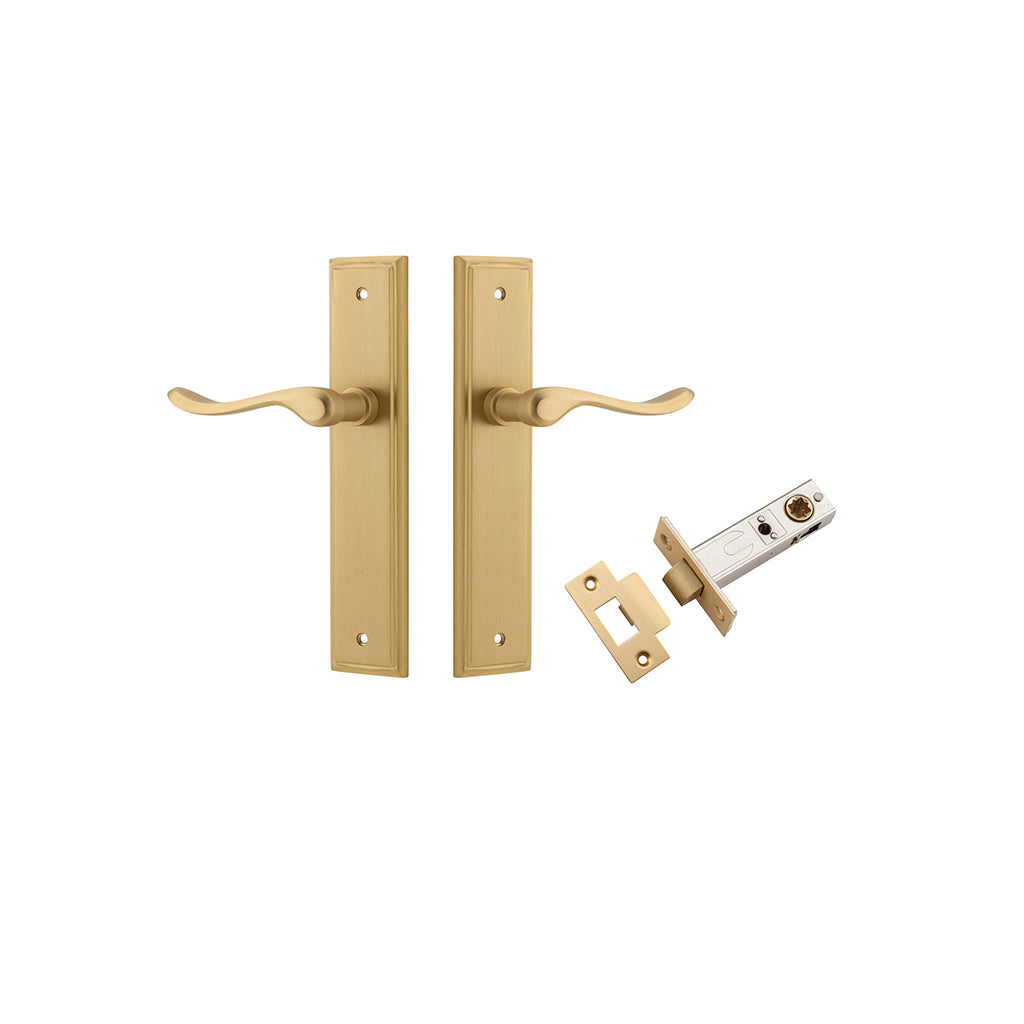 Stirling Lever - Stepped Backplate Brushed Brass / Passage / Passage Kit