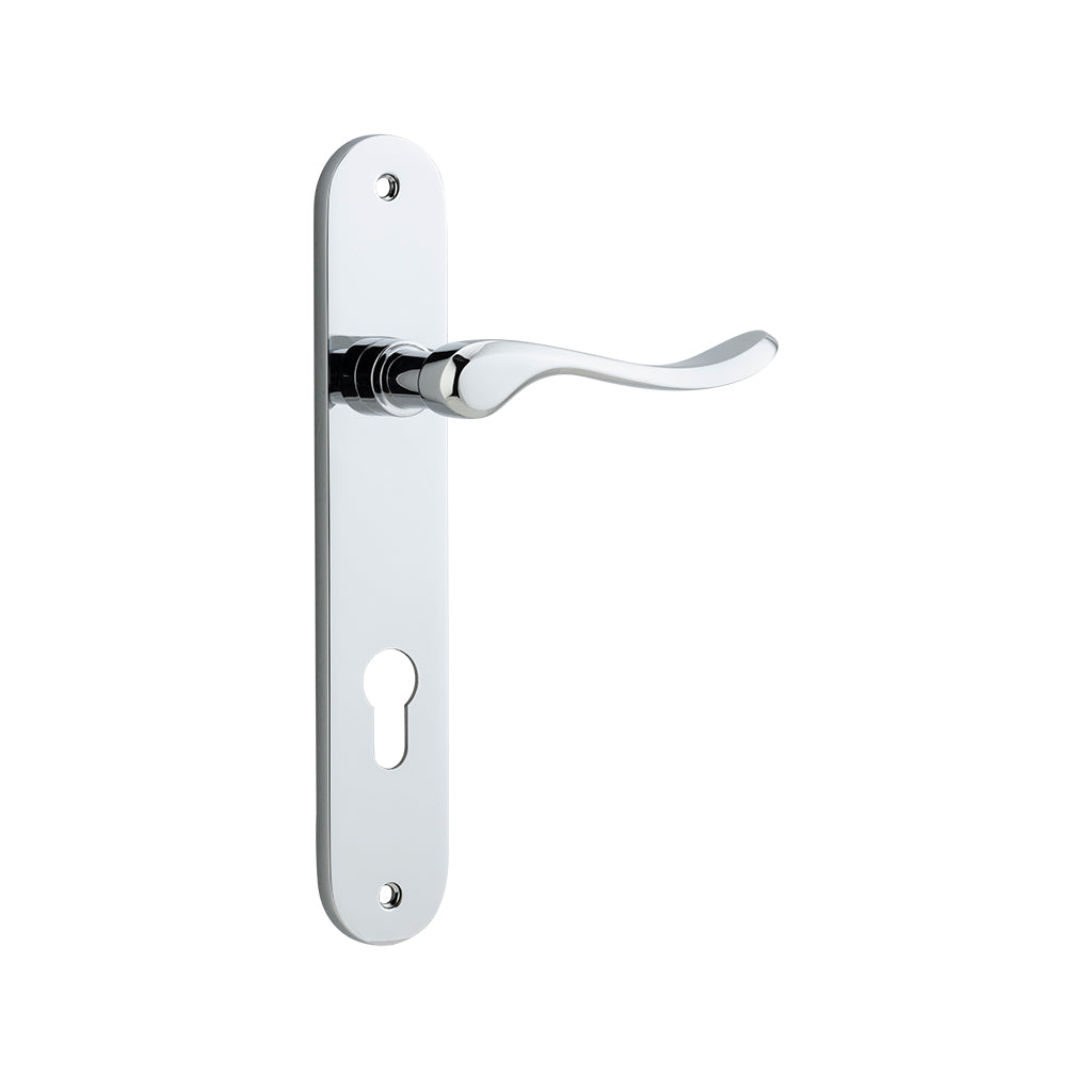 Stirling Lever - Oval Backplate Polished Chrome / Entrance / Lever Set Only
