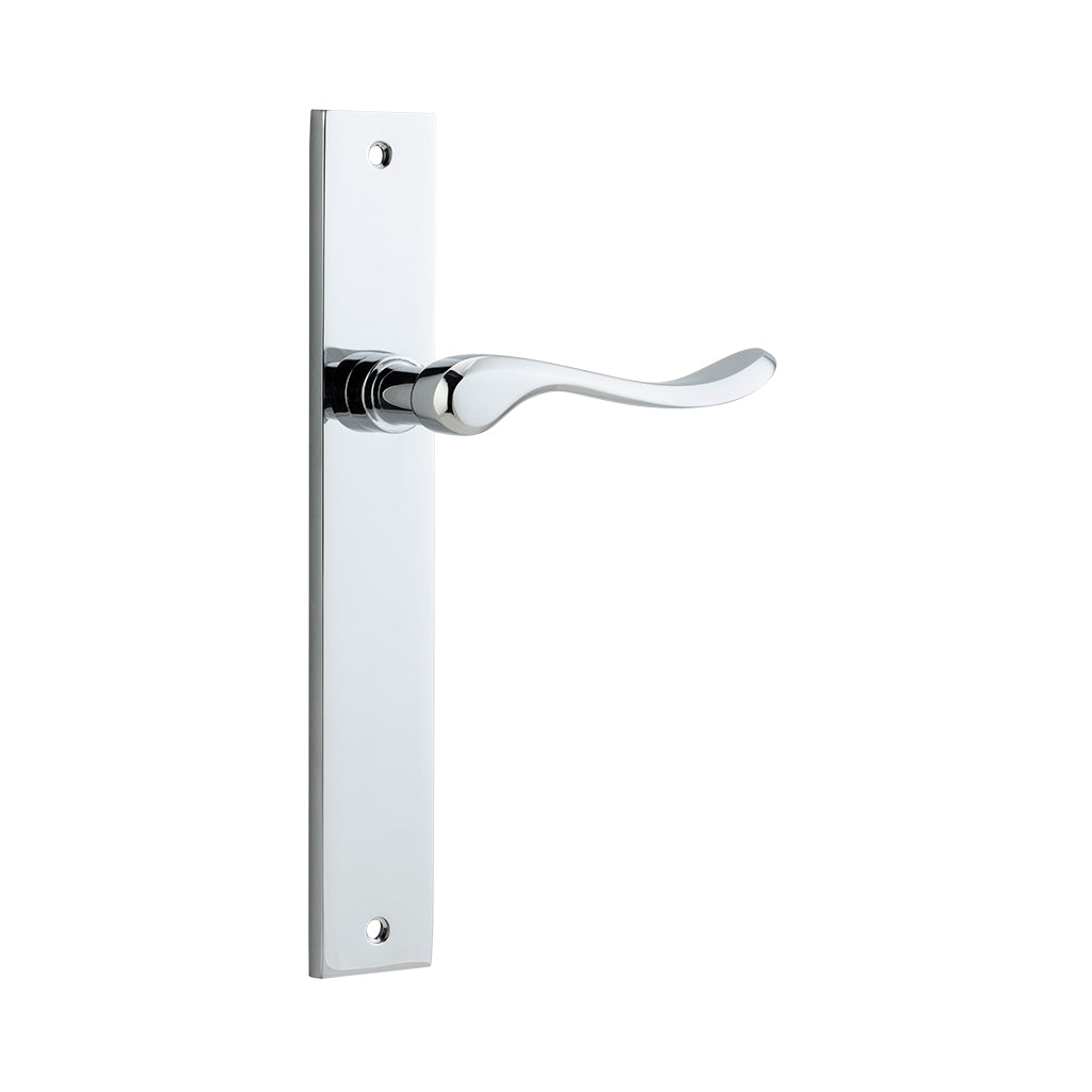 Stirling Lever - Rectangular Backplate Polished Chrome / Passage / Lever Set Only