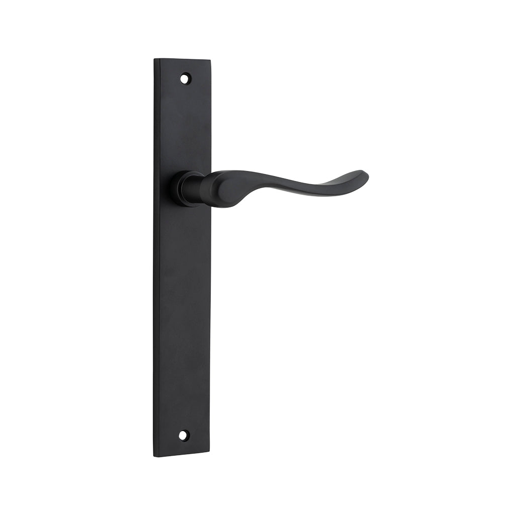 Stirling Lever - Rectangular Backplate Matt Black / Passage / Lever Set Only
