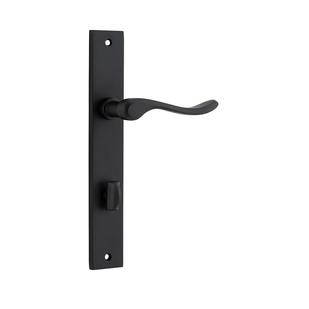Stirling Lever - Rectangular Backplate Matt Black / Privacy / Lever Set Only