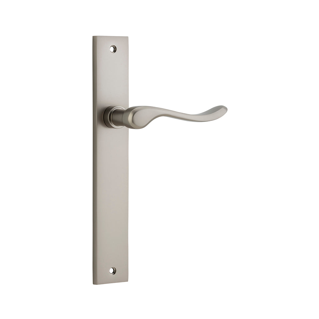 Stirling Lever - Rectangular Backplate Satin Nickel / Passage / Lever Set Only