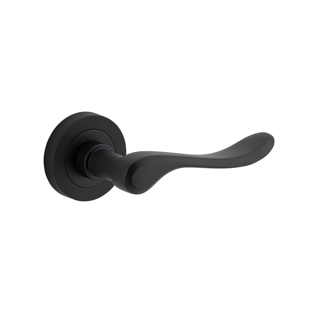 Stirling Lever - Round Rose Matt Black / Passage / Lever Set Only