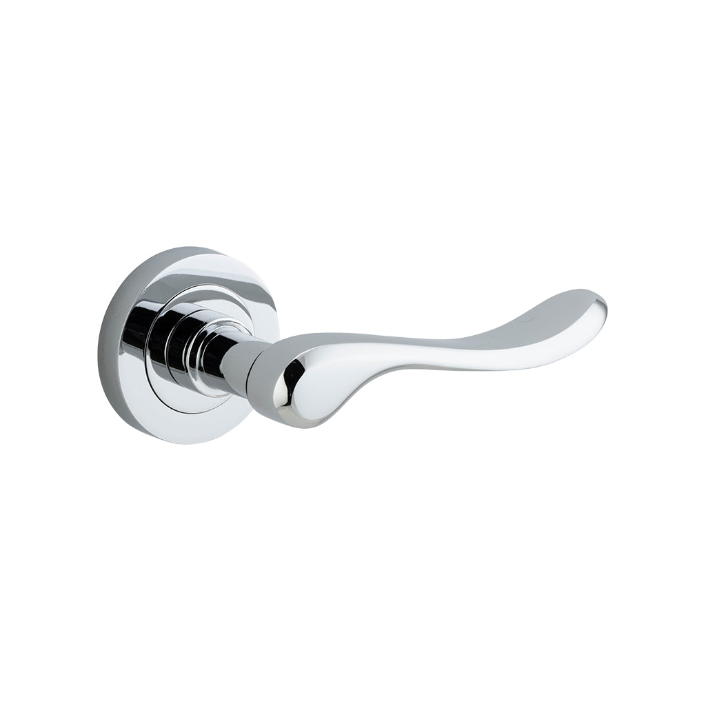 Stirling Lever - Round Rose Polished Chrome / Passage / Lever Set Only
