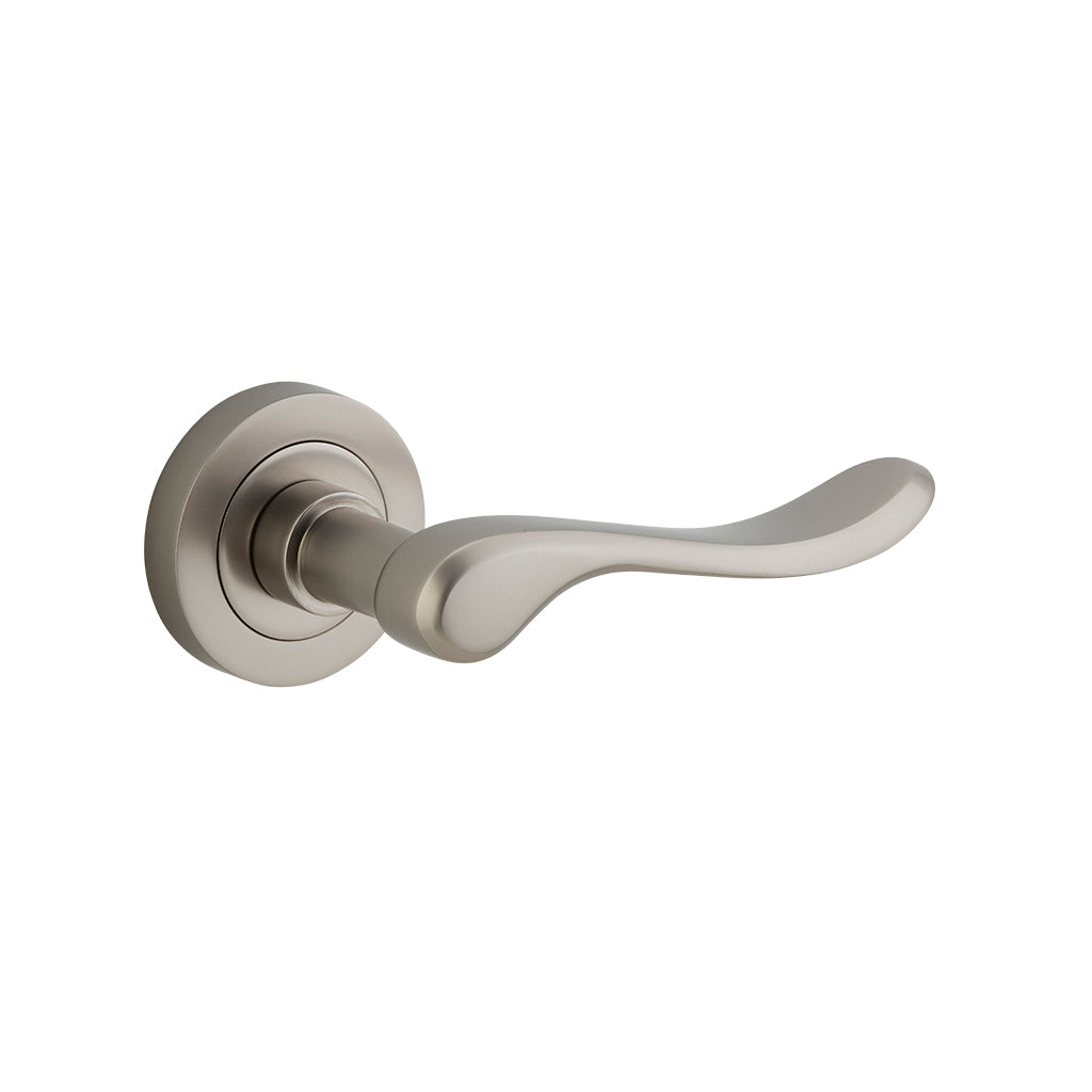 Stirling Lever - Round Rose Satin Nickel / Passage / Lever Set Only