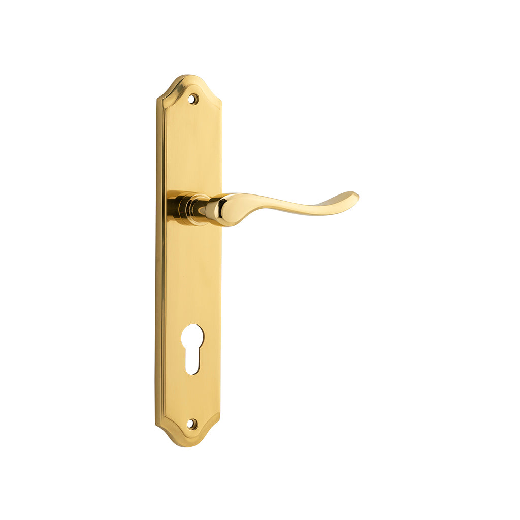 Stirling Lever - Shouldered Backplate Polished Brass / Entrance / Lever Set Only