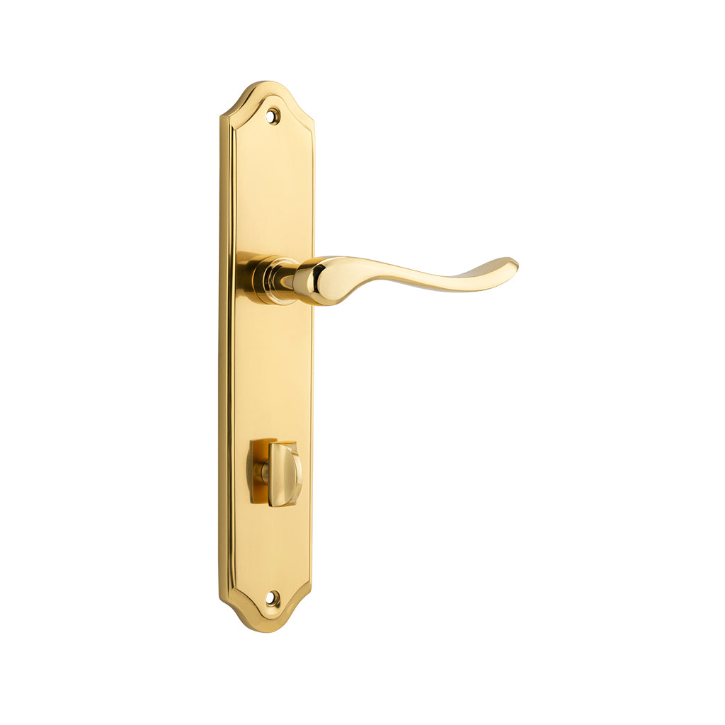Stirling Lever - Shouldered Backplate Polished Brass / Privacy / Lever Set Only