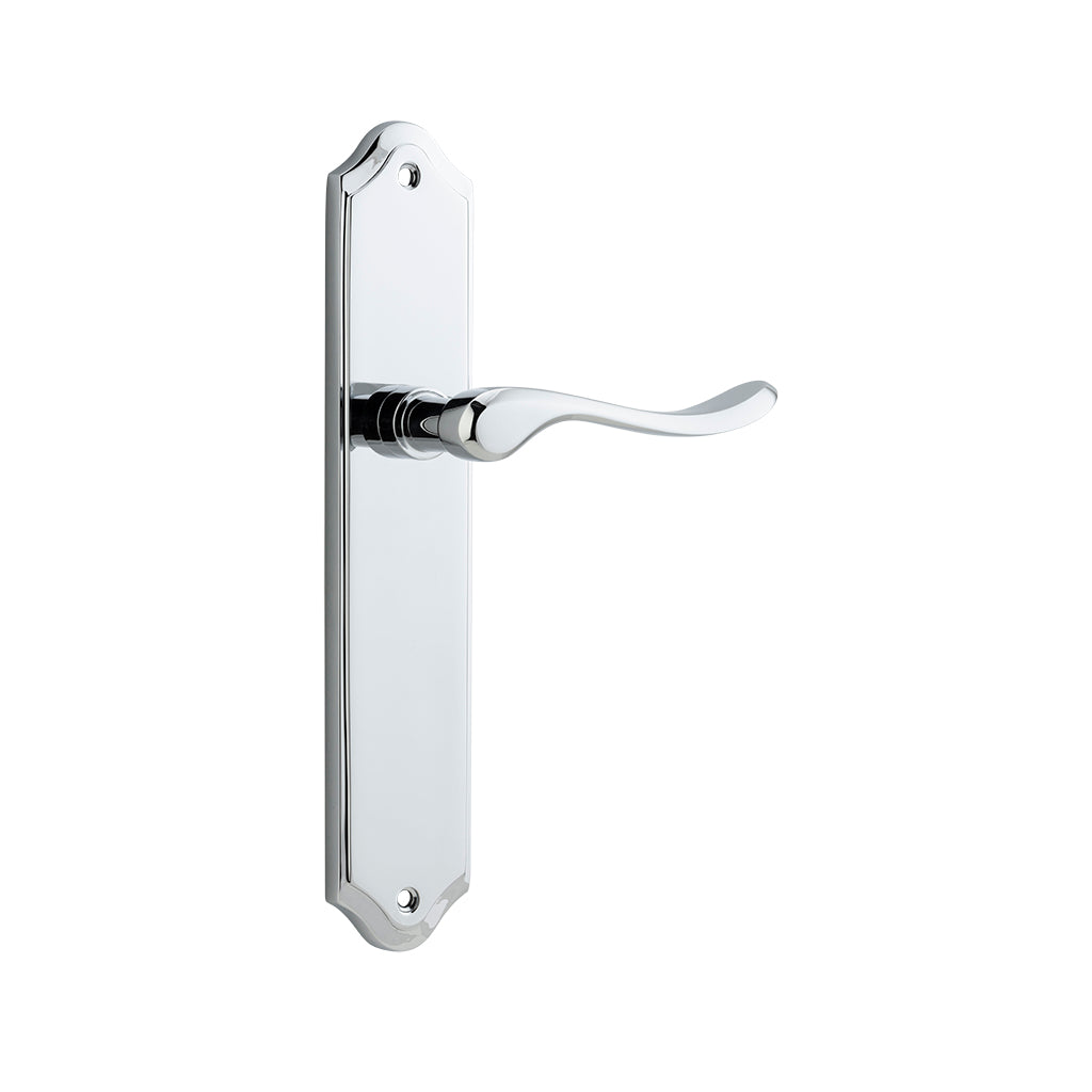 Stirling Lever - Shouldered Backplate Polished Chrome / Passage / Lever Set Only