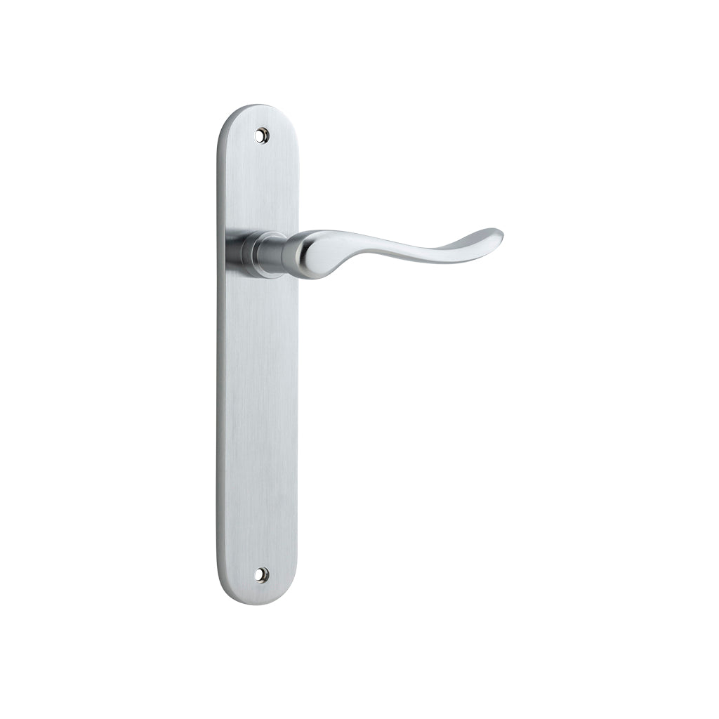 Stirling Lever - Oval Backplate Brushed Chrome / Passage / Lever Set Only