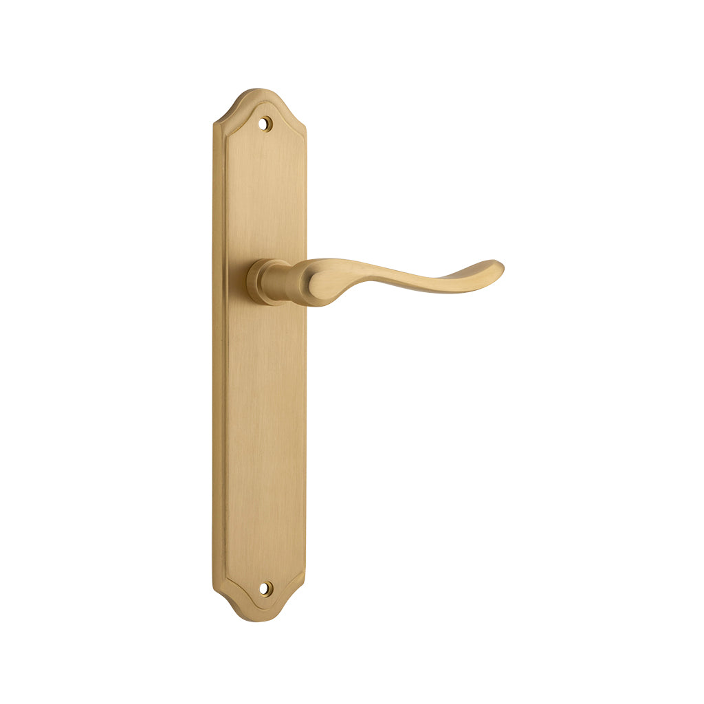 Stirling Lever - Shouldered Backplate Brushed Brass / Passage / Lever Set Only