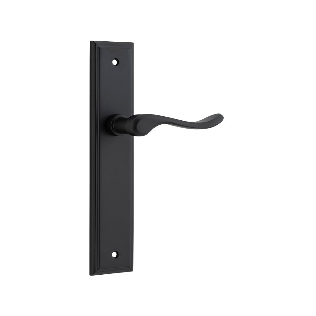 Stirling Lever - Stepped Backplate Matt Black / Passage / Lever Set Only