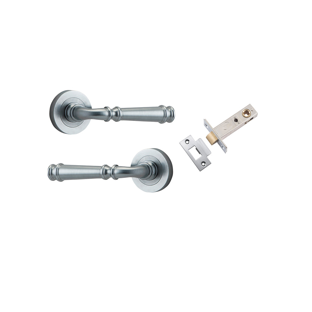 Verona Lever - Round Rose Brushed Chrome / Passage / Passage Kit