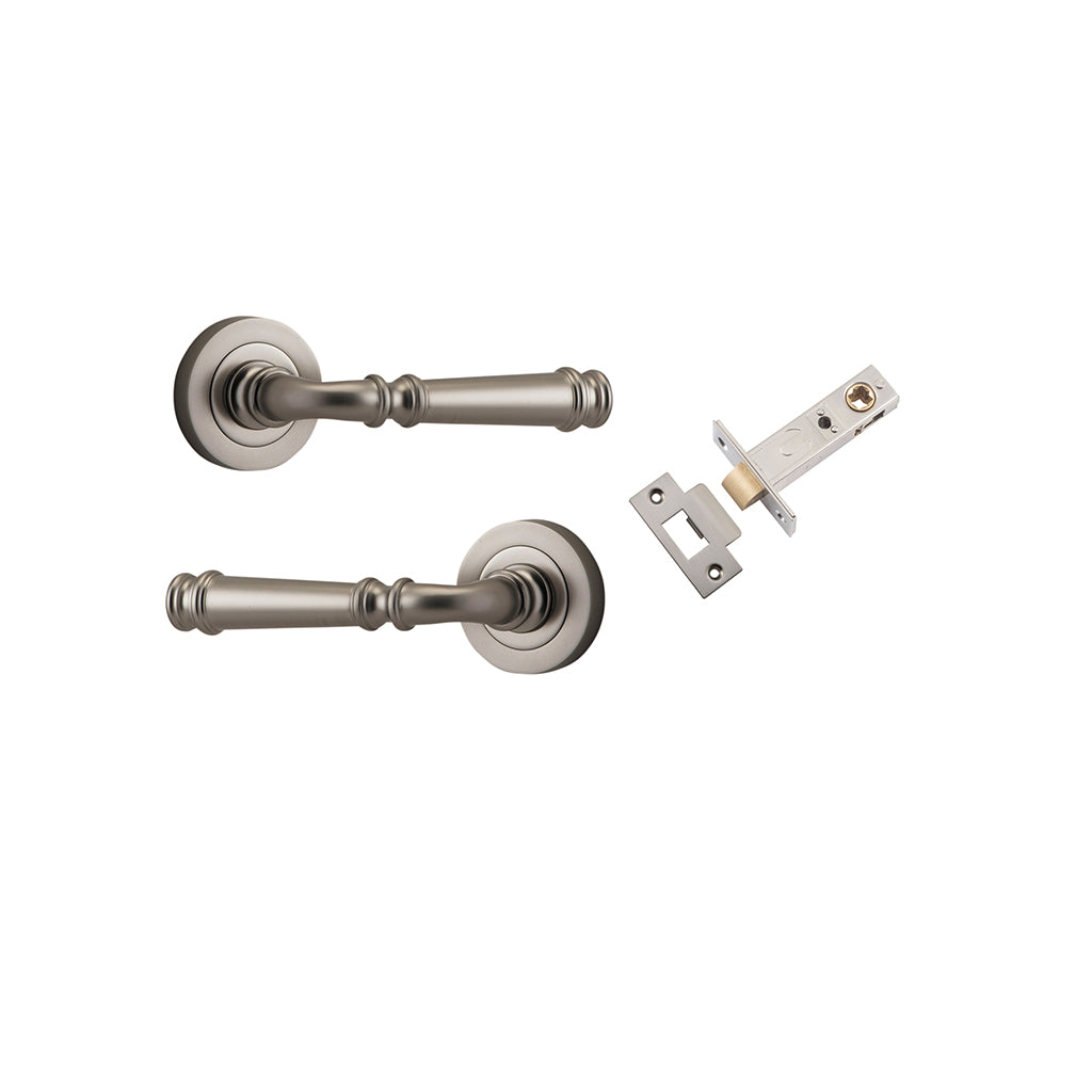 Verona Lever - Round Rose Satin Nickel / Passage / Passage Kit