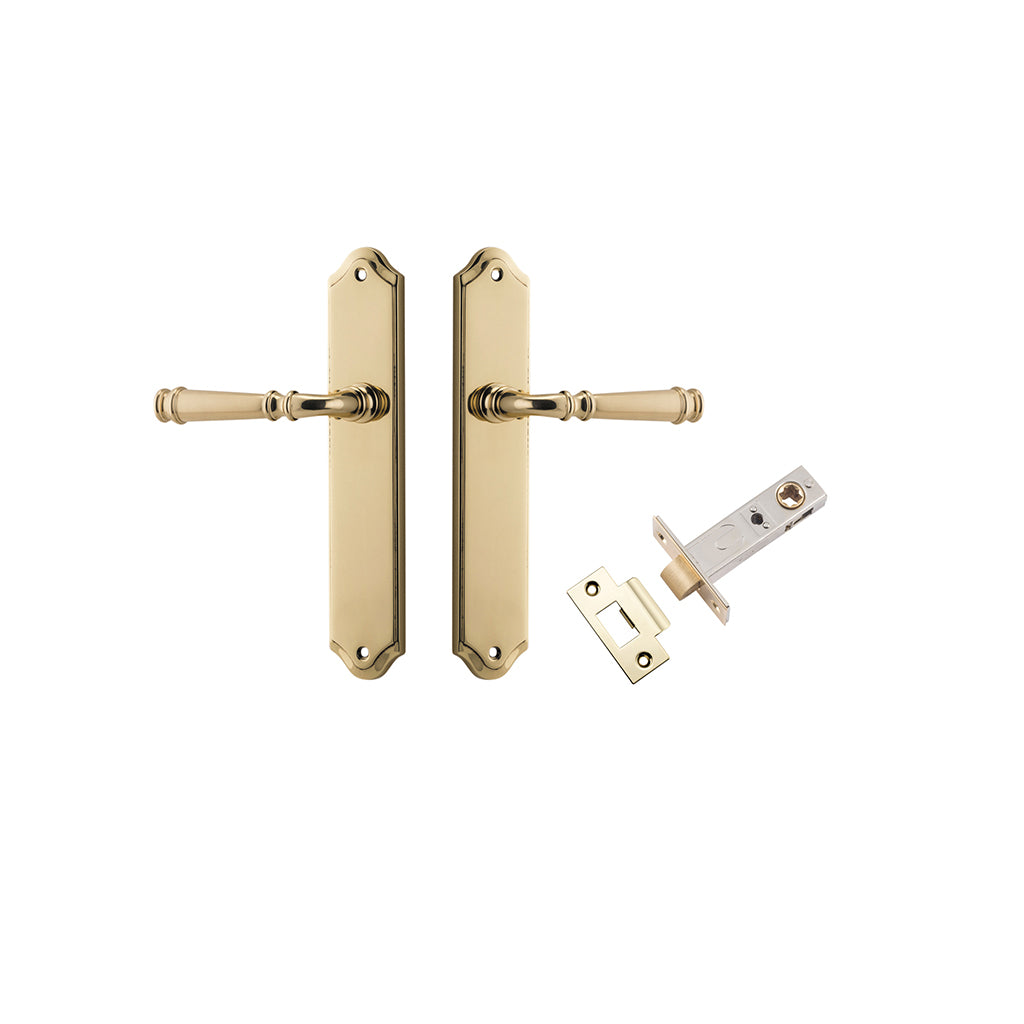 Verona Lever - Shouldered Backplate Polished Brass / Passage / Passage Kit