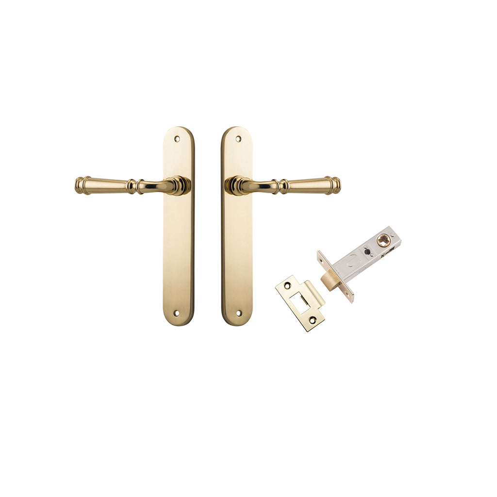 Verona Lever - Oval Backplate Polished Brass / Passage / Passage Kit