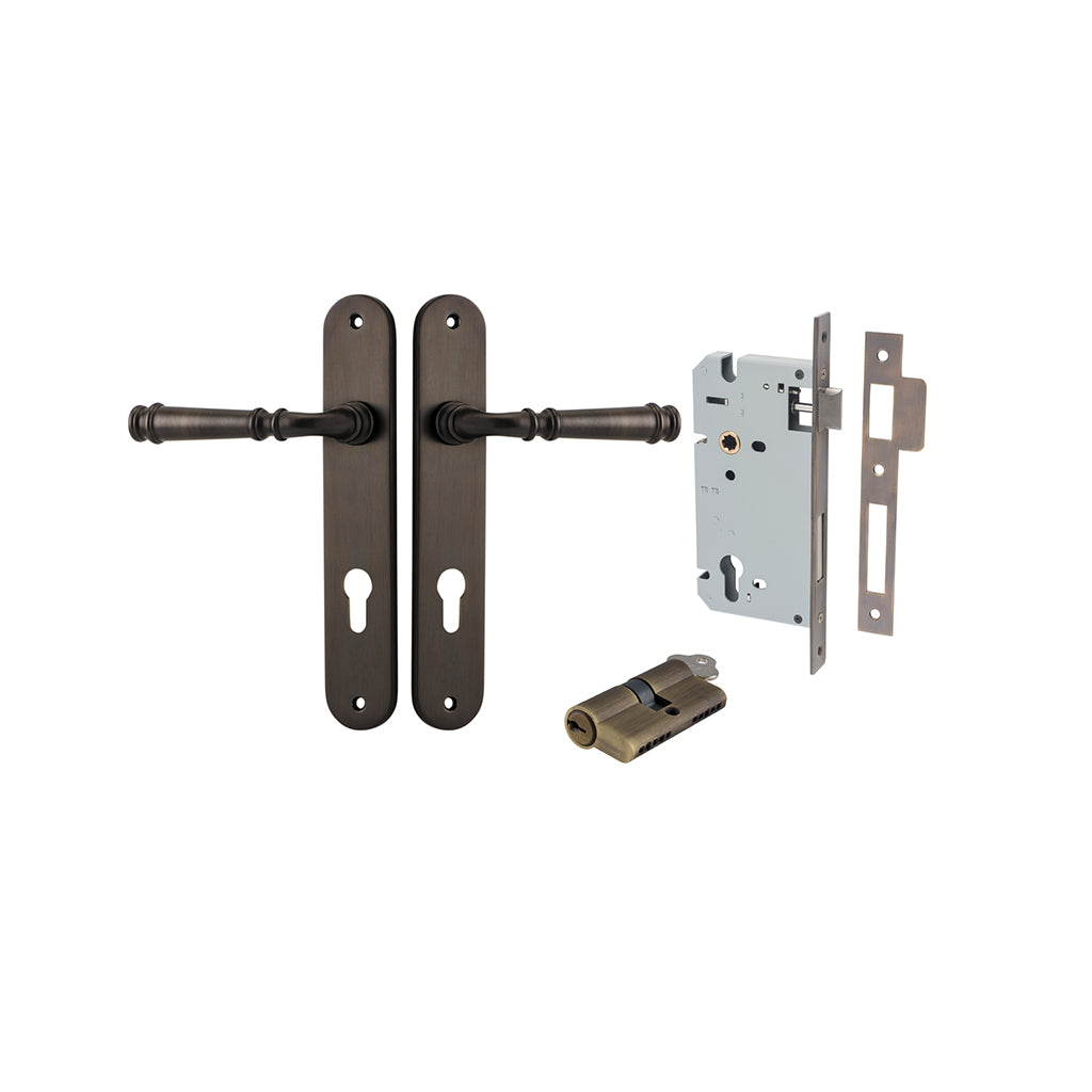 Verona Lever - Oval Backplate Signature Brass / Entrance / Entrance Kit Dual Function (Key-Key)