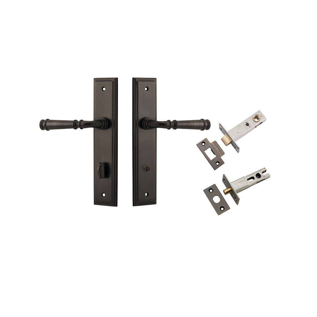 Verona Lever - Stepped Backplate Signature Brass / Privacy / Separate Privacy Kit